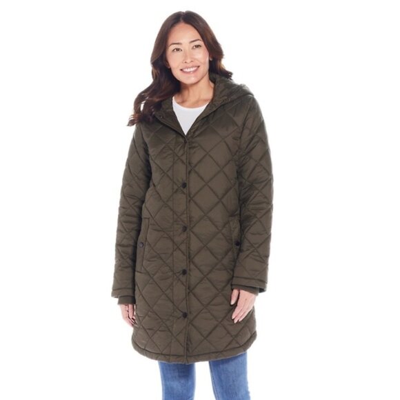 Weatherproof Women's Diamond Quilted Puffer Jacket NEW - Picture 1 of 4